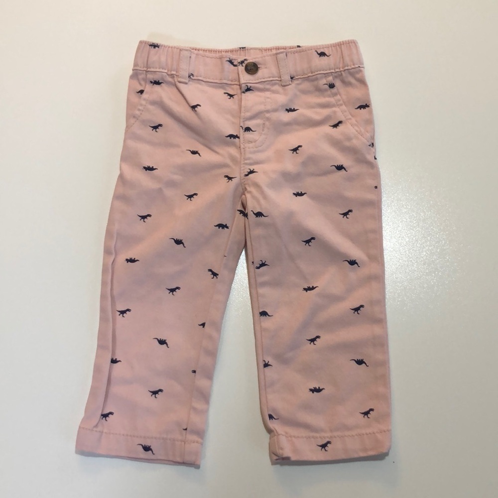 Carter’s Toddler Boys Pink Dinosaurs Pants 12M